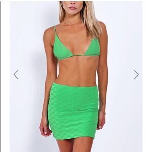 NWT Skatie Taylor Mini Skirt in Green Waimea XS